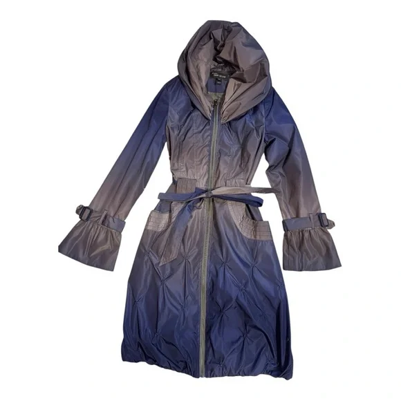 Elegant Blue Trench Coat - Picture 1 of 5